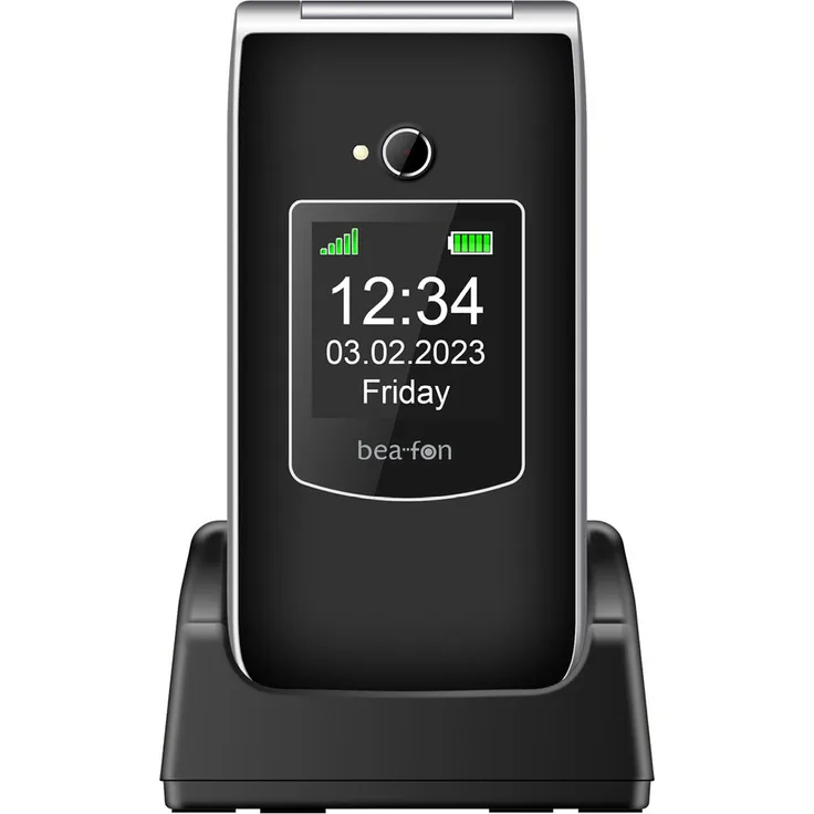 Beafon SL605 6,1 cm (2.4") 86 g Schwarz Seniorentelefon mit Dual SIM, SOS-Notruftaste und Freisprecheinrichtung