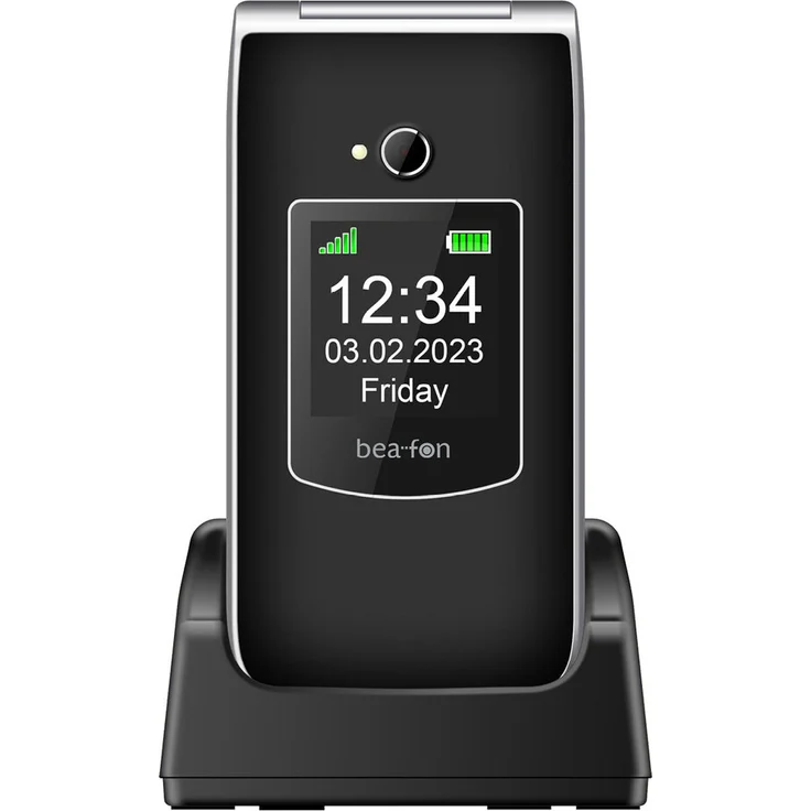 Beafon SL605 6,1 cm (2.4") 86 g Schwarz Seniorentelefon mit Dual SIM, SOS-Notruftaste und Freisprecheinrichtung