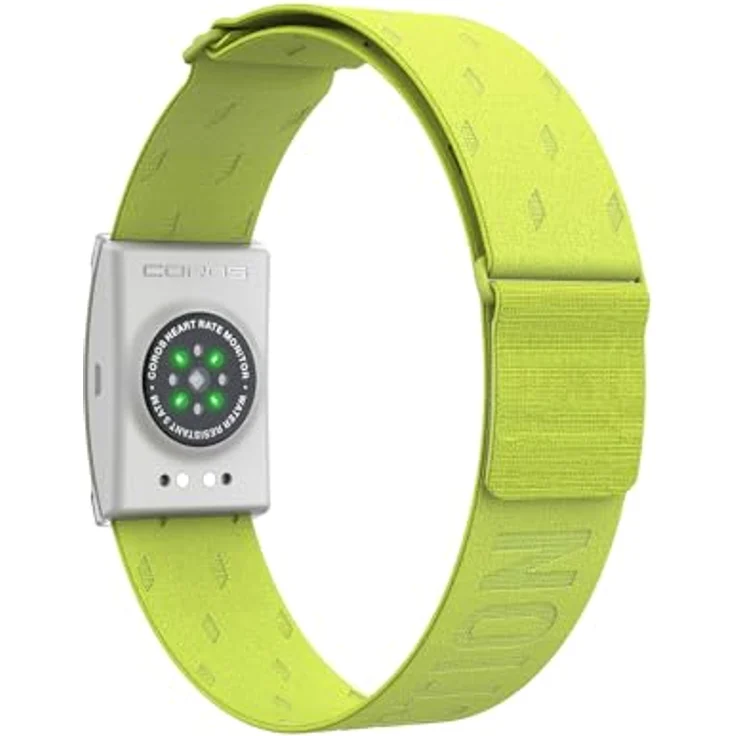 Coros Heart Rate Monitor Lime, Pulsgurt mit optischem Mehrkanalsensor, 38 Stunden Akkulaufzeit, grün – Bild 1