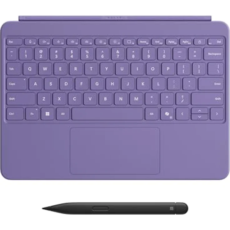 Microsoft Surface Pro 12" Keyboard mit Slim Pen, kompatibel mit Surface Pro (1. Edition), Violett, mit Hintergrundbeleuchtung und 360 Grad Scharnier – Bild 1