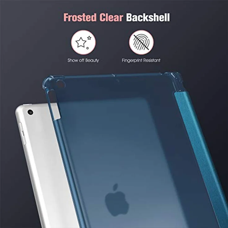 Fintie Hülle für iPad 9. Generation 2021/8. Gen 2020/7. Gen 2019 10.2 Zoll mit Stifthalter, ultradünne leichte Schutzhülle mit transparenter Rückseite und Auto Schlaf/Wach Funktion, Blaugrün – Bild 5
