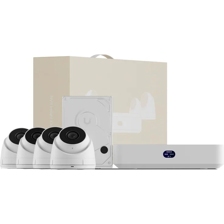 Ubiquiti UNVR-INSTANT-KIT, Netzwerkrekorder mit 1 TB Speicher, 2688 x 1512 Pixel, 15 Kanäle, Weiss