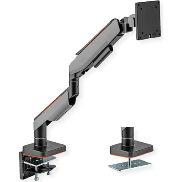 ROLINE LCD-Arm, Tischmontage, Gasfeder, 5 Gelenke, max. 20 kg