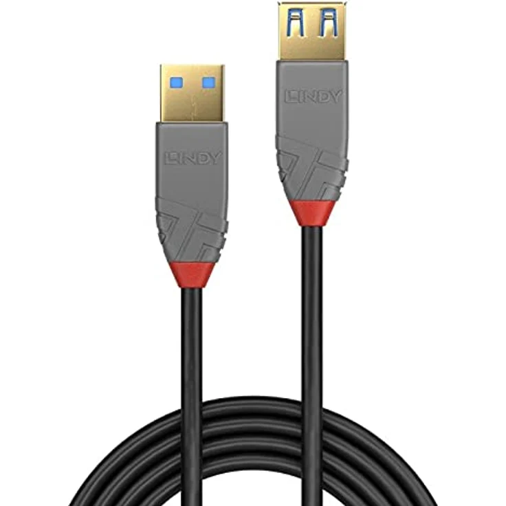 LINDY 36761 1m USB 3.0 Typ A Verlängerungskabel, Anthra Line Anthrazit – Bild 4