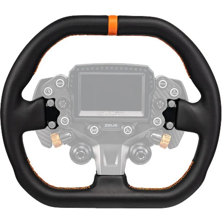 Simagic ZS-310CS Leder Lenkrad, 310 mm GT Square Design, Premium Lederbezug, leichter Aluminium-Rahmen, kompatibel mit Zeus Sport