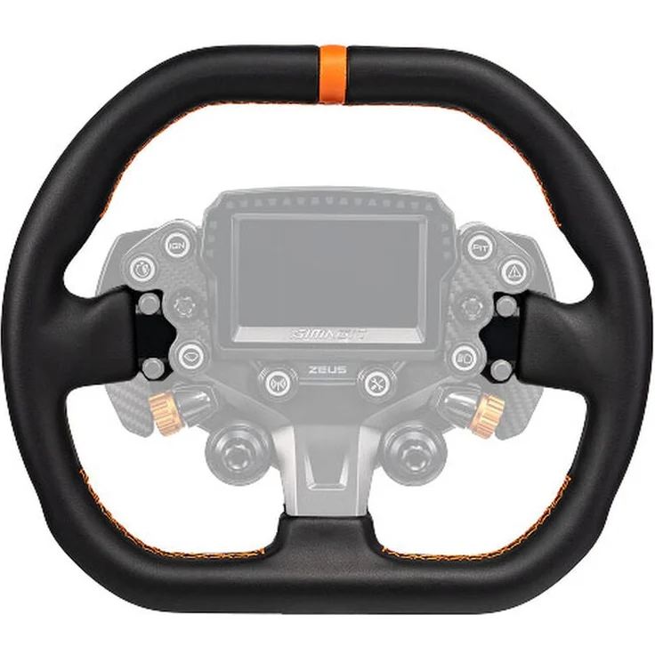 Simagic ZS-310CS Leder Lenkrad, 310 mm GT Square Design, Premium Lederbezug, leichter Aluminium-Rahmen, kompatibel mit Zeus Sport