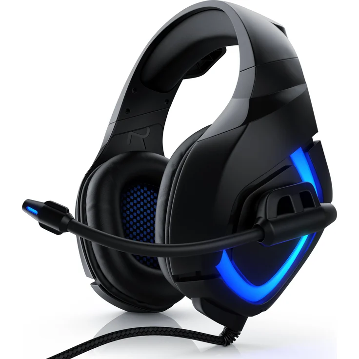 CSL Gaming-Headset GHS-103 USB Kopfhörer mit Mikrofon für PC, PS4 / 4 Pro in blau-schwarz