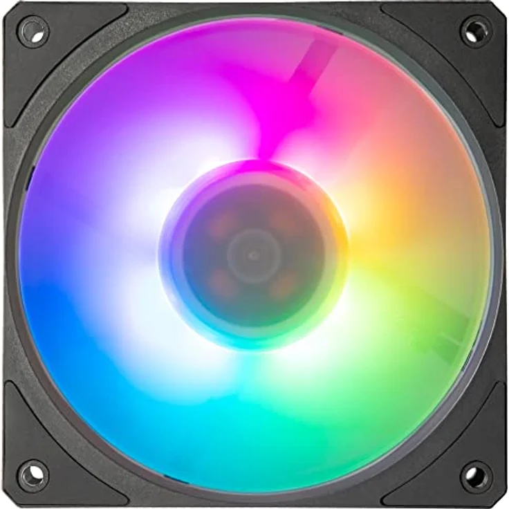 Cooler Master Mobius 120P ARGB Gehäuselüfter – 120mm ARGB-Lüfter mit Ring Blade Design (PWM), ultra-langlebiges Loop Dynamic Bearing (max. 75,2 CFM, 3,63 mmH2O, 30 dBA), abgeschrägter Air-Focus-Rahmen – Bild 2