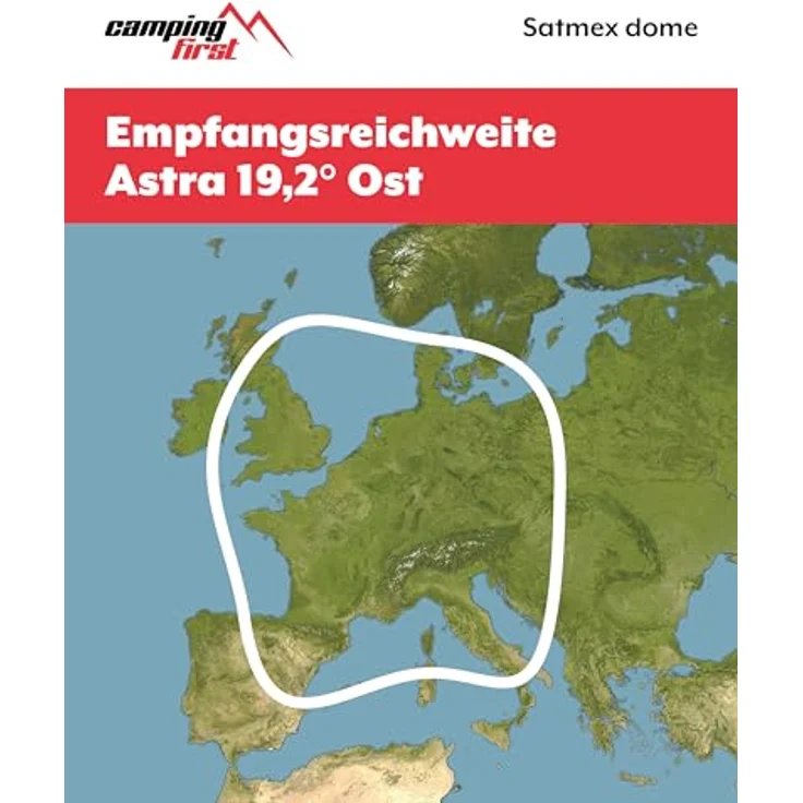 Camping First Satmex Dome, vollautomatische Satellitenantenne für mobilen TV-Empfang, robuste Kunststoffkuppel, selbstjustierend auf Astra 19,2° Ost – Bild 7