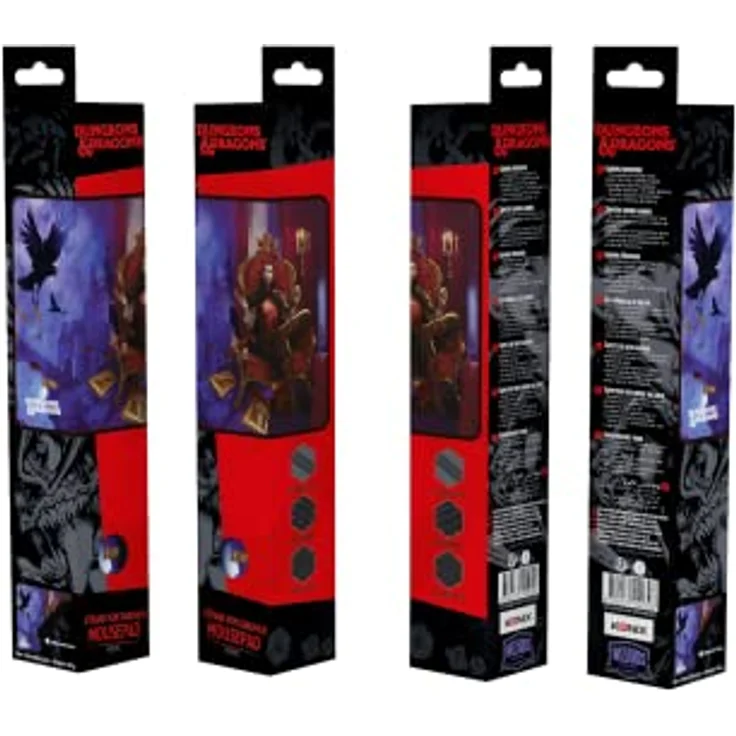 Konix Dungeons + Dragons Mousepad (S), Mehrfarbig, gummierte Rückseite für optimalen Halt, Mikrofaseroberfläche für präzise Maussteuerung – Bild 8