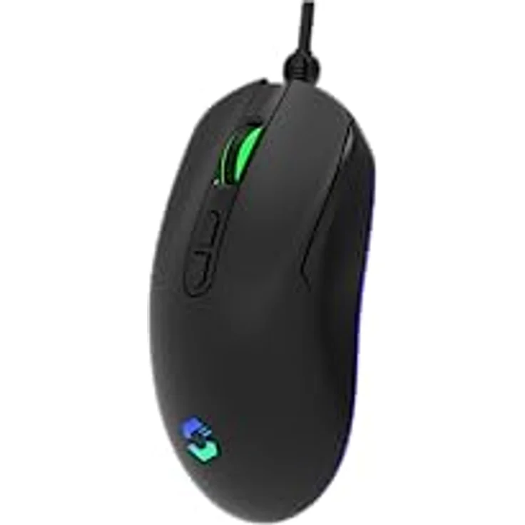 SPEEDLINK TAUROX Gaming Mouse – Gaming Maus mit Kabel, mehrfarbige LED-Beleuchtung, USB-Anschluss, 5 Tasten PC-Maus kabelgebunden, Zwei DPI-Schalter bis 7.200 DPI, ummanteltes Kabel, schwarz – Bild 2