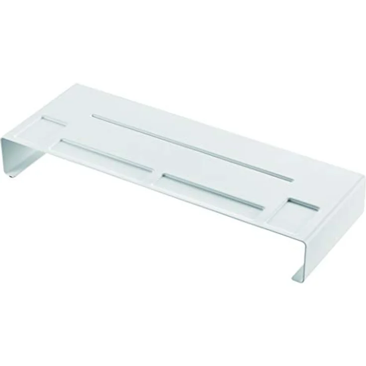 YAMAZAKI Tower Bildschirmständer, Stahl, Platzsparende Erhöhung für Ihren Monitor, Weiß, One Size – Bild 1