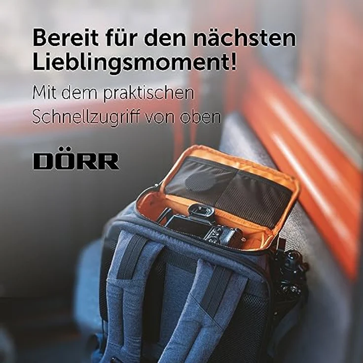 Dörr Prag Go Fotorucksack, 16 l, variabler Innenaufteilung, schnell zugreifbar, blau – Bild 5