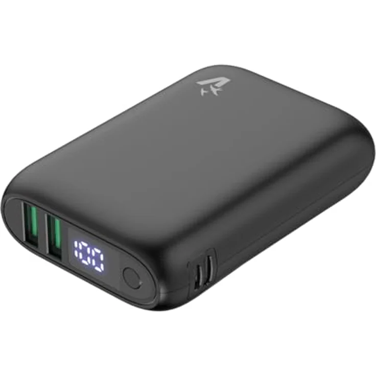 Vultech VPB-WP10BK Power Bank 10000 mAh, LCD-Display, USB-A, Type-C, Quick Charge 3.0, Schwarz – Bild 5