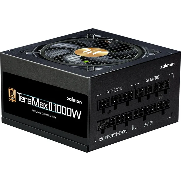 Zalman TeraMax II ZM1000-TMX2, 1000W ATX Netzteil mit 80+ Gold Effizienz, Schwarz
