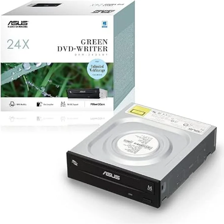 Asus DRW-24D5MT interner 24x DVD Brenner (DVD+-RW, Retail Silent) schwarz – Bild 5