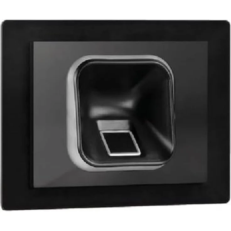 EKEY 204715 sLine Fingerprintset, Biometrische Zutrittslösung für Busch-Welcome® mit integriertem Fingerprint und Controller REG, schwarz – Bild 1