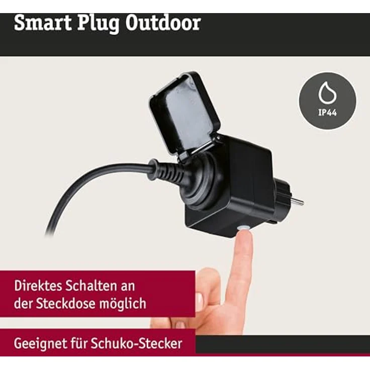 Paulmann Smart Plug Outdoor ZigBee Zwischenstecker, 3.680 Watt, App- und Sprachsteuerung, Repeater-Funktion – Bild 4