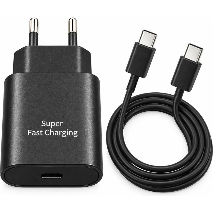 Ventarent 25W USB-C Ladeset für Google Pixel, 1 m, Schwarz - Schnelles Laden für kompatible Geräte mit USB-C Anschluss