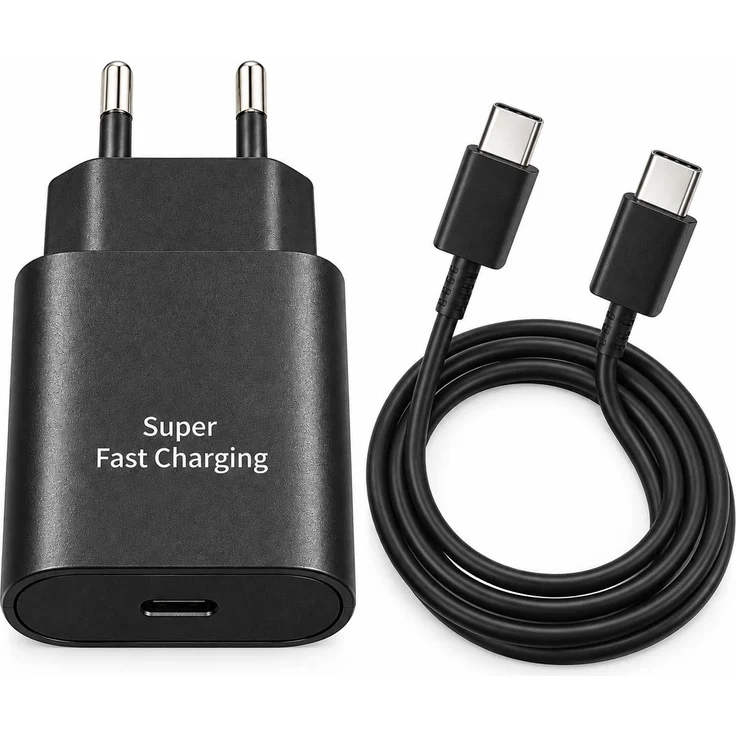 Ventarent 25W USB-C Ladeset für Google Pixel, 2 m Kabellänge, Schwarz