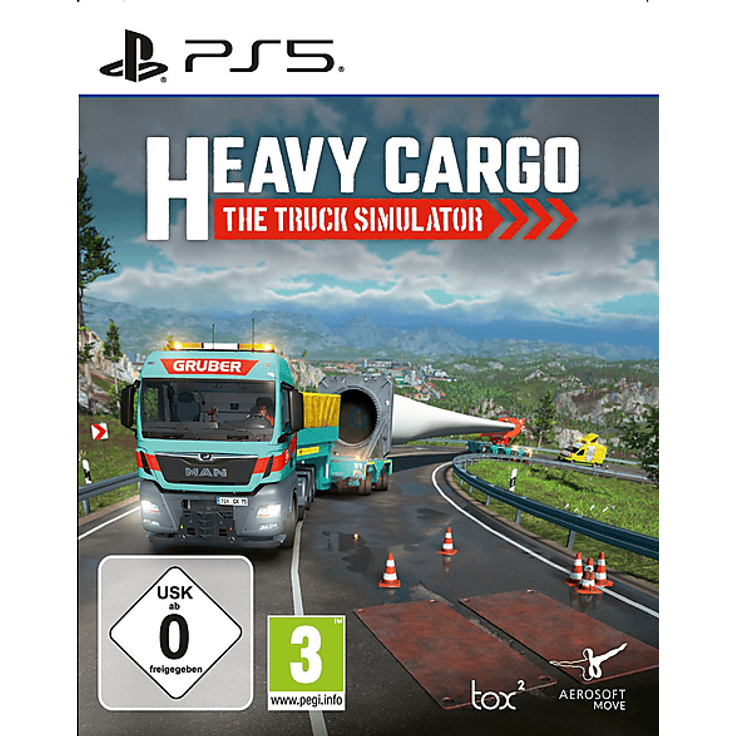 AEROSOFT Heavy Cargo - The Truck Simulator [PlayStation 5], realistisches Schwerlast-Transportspiel mit dynamischem Wetter und über 30 Aufträgen