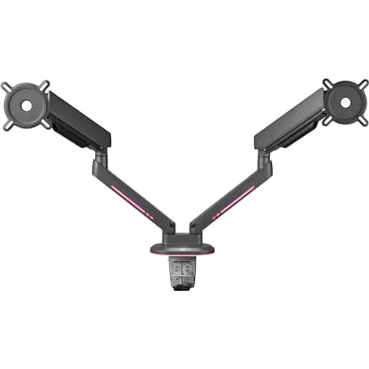 One for All Monitor Halterung Experience RGB Dual, Monitorständer für bis zu 45 Zoll, schwarz – Bild 2