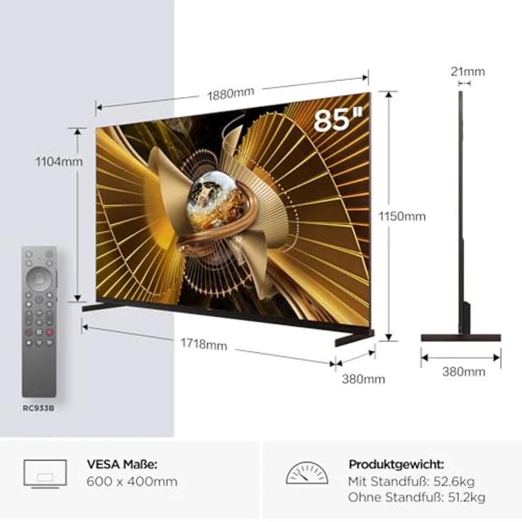 TCL 85X11L 4K SQD-Mini LED TV 215 cm (85") – Bild 17