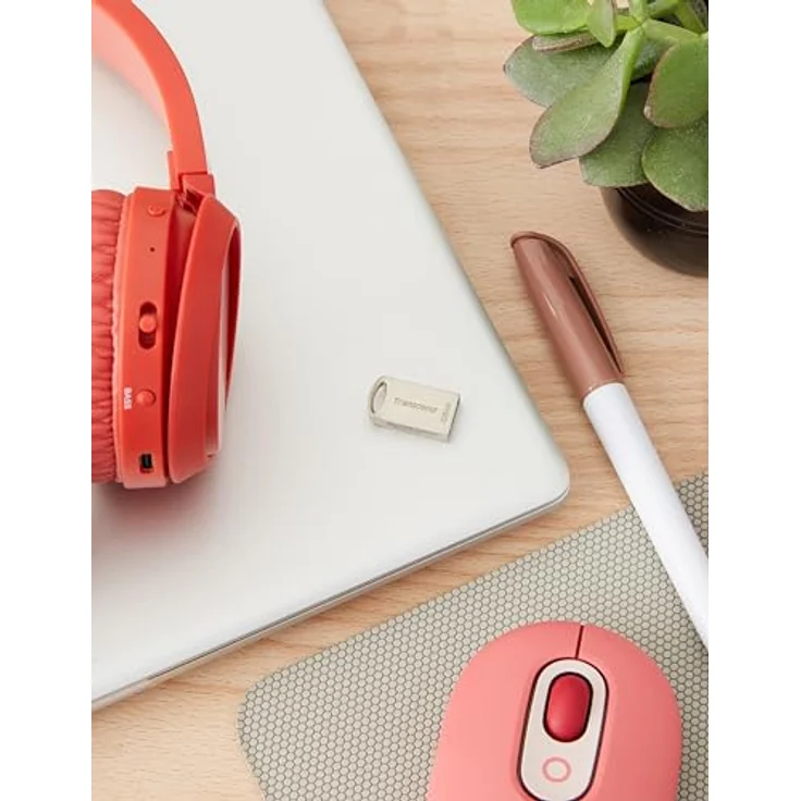 Transcend 128GB kleiner und kompakter USB-Stick 3.1 Gen 1 (für den Schlüsselanhänger) JetFlash silber TS128GJF710S (umweltfreundliche Verpackung) – Bild 2