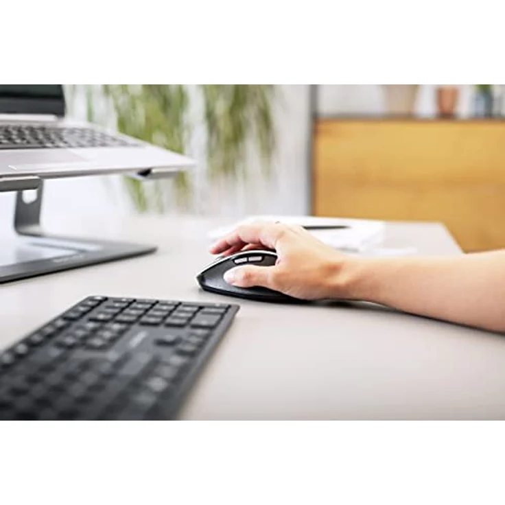CHERRY DW 9500 SLIM - Kabelloses Tastatur-und-Maus-Set mit 2.4 GHz und Bluetooth 4.0, Pan-Nordic, CHERRY SX Schalter, Grau-Schwarz – Bild 5