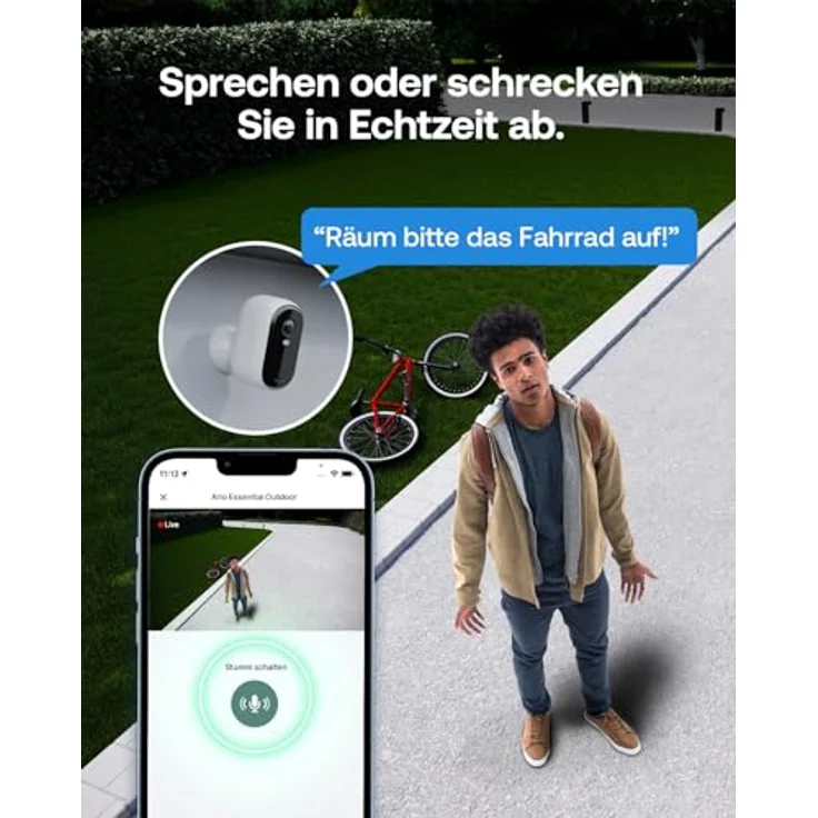 Arlo Essential 3, Netzwerkkamera 2er Set mit 1920 x 1080 Pixels, Farb-Nachtsicht und Zwei-Wege-Audio, Weiss – Bild 6