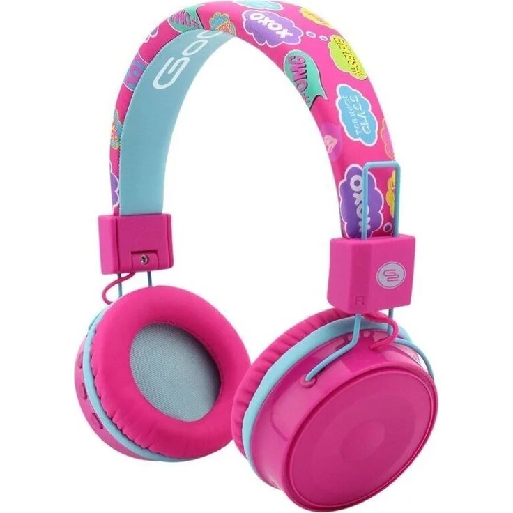 GoGen HBTM 32P, kabellose Kinderkopfhörer in Rosa, bis zu 15h Akkulaufzeit, Bluetooth 5.0, integrierte Lautstärkebegrenzung
