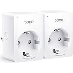 TP-Link Tapo Smart WLAN Steckdose Tapo P110 mit Energieverbrauchskontrolle, Smart Home Alexa Steckdose, funktioniert mit Alexa, Google Home, Sprachsteuerung, Fernzugriff, Mini, 2 pack
