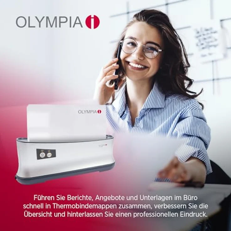 Olympia TB 1280 Thermobinder (Automatische Abschaltung, Schnelles Aufwärmen, Bis 200 Blatt, Bindegerät für Thermo-Bindemappen, Thermobindemaschine DIN A4 für Büro) – Bild 9