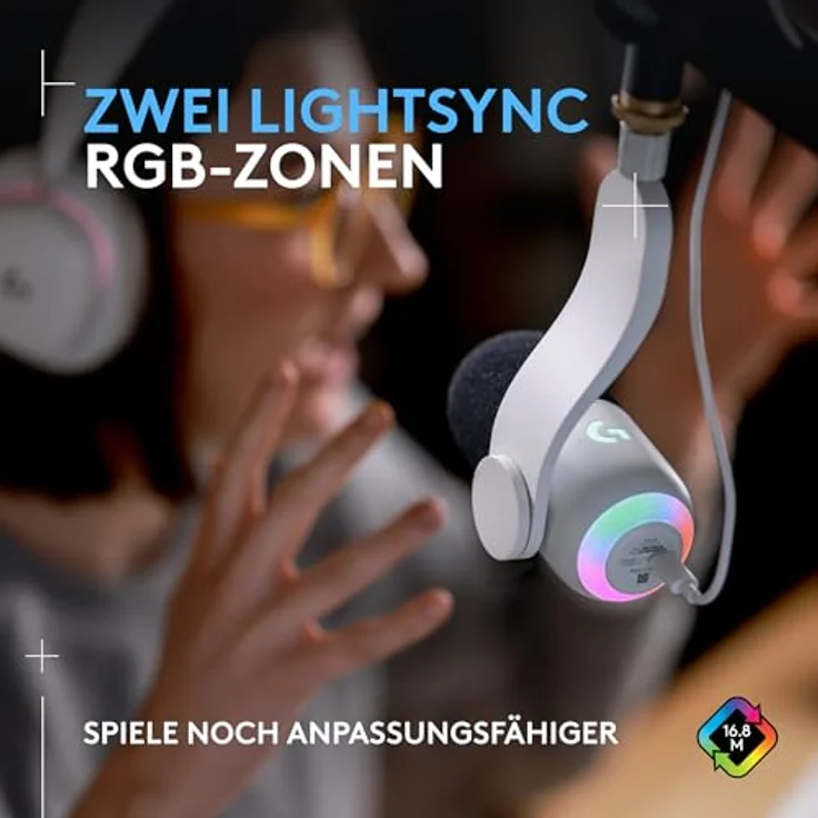 Logitech Yeti GX Dynamic RGB Gaming Mic with LIGHTSYNC - OFF WHITE - EMEA28-935 (Podcasting, Home-Studio) – Bild 3