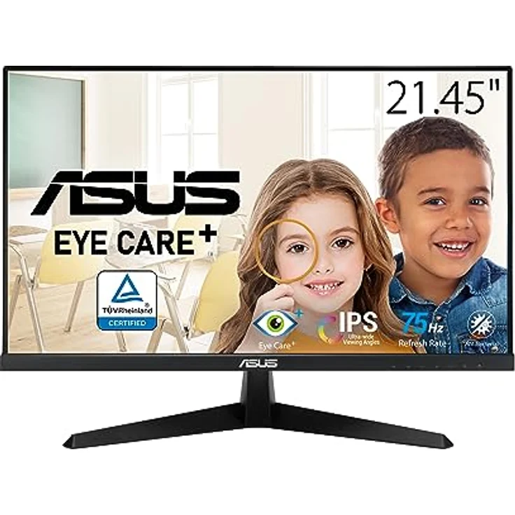 ASUS Eye Care VY229Q 21,5 Zoll Full HD Monitor - 75 Hz, 1ms MPRT, Adaptive Sync & FreeSync - IPS Panel (Rahmenlos, Schwarz) – Bild 1