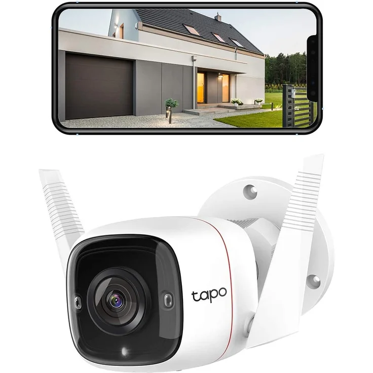 TP-Link Tapo C310 Überwachungskamera Außen, WLAN IP Kamera, 3 MP Hochauflösung, 30 m Nachtsicht, Bewegungserkennung, IP66 wasserdicht, Alarmmeldung, Zwei Wege Audio, unterstützt Alexa & Google Assistant, weiß – Bild 3