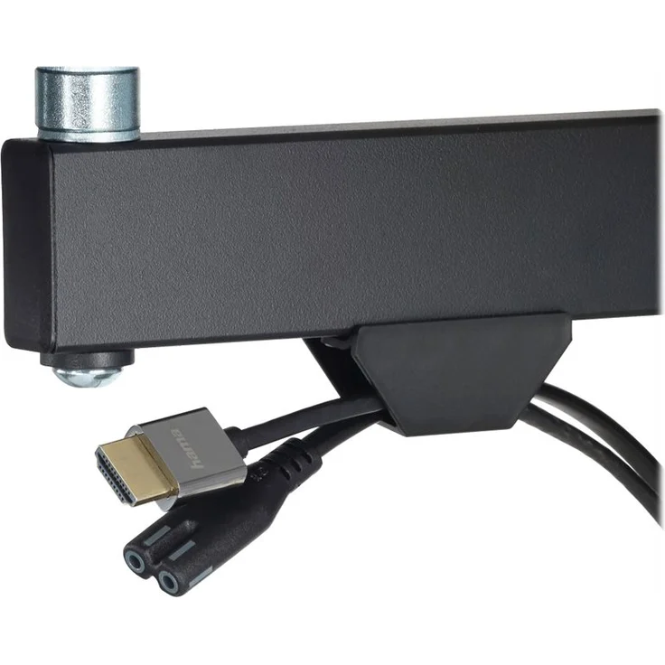 Hama Wandhalterung TV (schwenkbar, neigbar, vollbeweglich, Wandhalter für Fernseher von 19 - 48 Zoll (48-122 cm), VESA bis 200x200, inkl. Fischer Dübel, extra Stabilität durch 3 Gelenke) schwarz – Bild 2