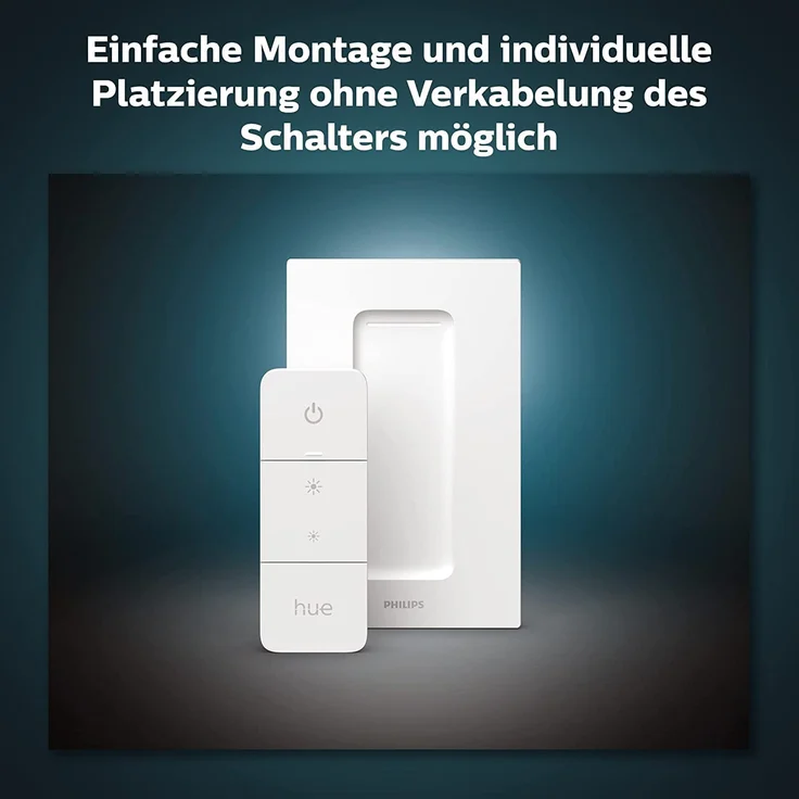 Philips Hue Dimmschalter Switch V2, Zubehör für Ihr Philips Hue System, kabelloses Dimmen ohne Installation, Abrufen von Lichtszenen, weiß (929002398602) – Bild 2