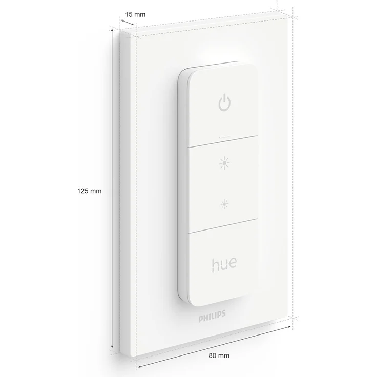 Philips Hue Dimmschalter Switch V2, Zubehör für Ihr Philips Hue System, kabelloses Dimmen ohne Installation, Abrufen von Lichtszenen, weiß (929002398602) – Bild 8