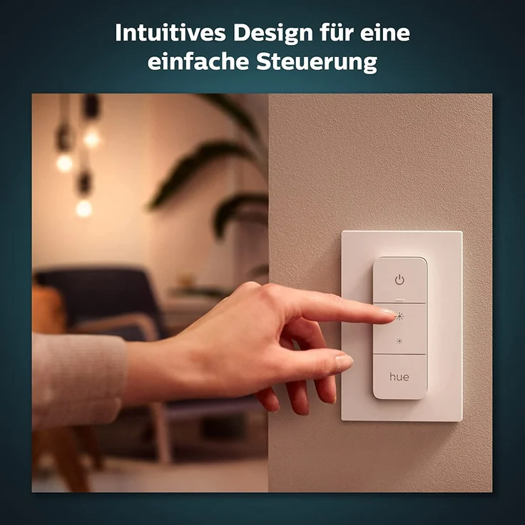Philips Hue Dimmschalter Switch V2, Zubehör für Ihr Philips Hue System, kabelloses Dimmen ohne Installation, Abrufen von Lichtszenen, weiß (929002398602) – Bild 3
