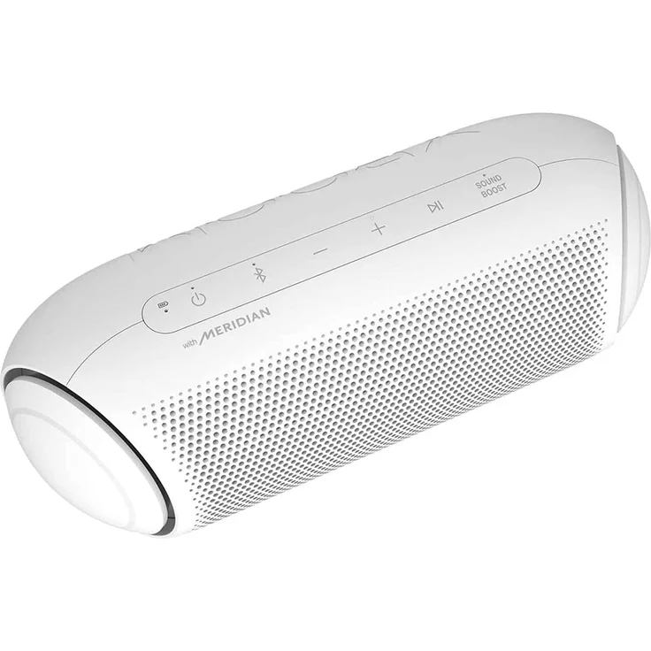 LG XBOOM Go PL7 Bluetooth-Lautsprecher mit Mikrofon, weiß – Bild 2