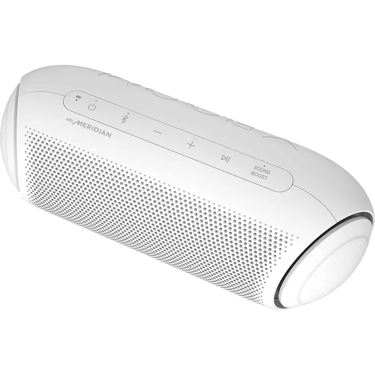 LG XBOOM Go PL7 Bluetooth-Lautsprecher mit Mikrofon, weiß – Bild 3