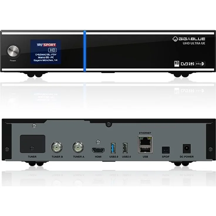 GigaBlue UHD UE 4K 2 x DVB-S2, HDMI, EPG, Aufnahmefunktion, schwarz – Bild 7