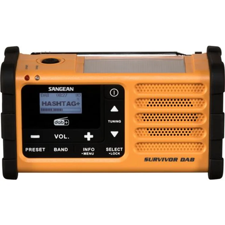 Sangean MMR-88 Survivor M8 Radio, Tragbares Notfall radio mit Notsummer und LED Taschenlampe - Schwarz-Gelb – Bild 3