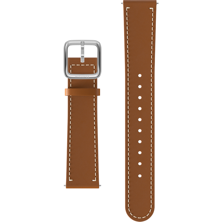 Withings Erwachsene Lederarmband, Braun & Silber – Bild 2