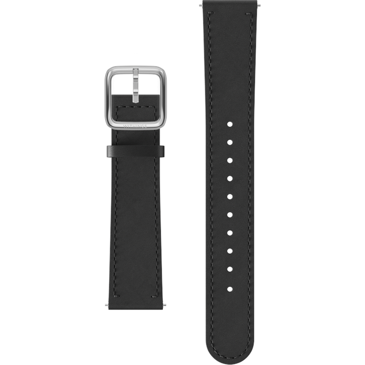 Withings Erwachsene Lederarmband, Schwarz & Silber – Bild 2