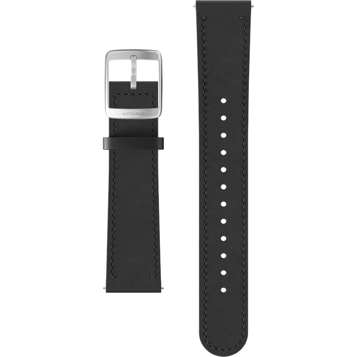 Withings-Nokia Armband für Stahl HR 40 mm, Stahl HR Sport, unisex, 3700546702877, Black - Silver Buckle, 40 mm – Bild 3
