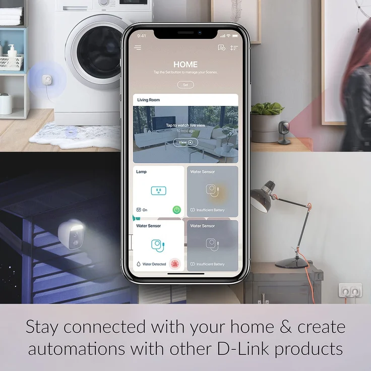 D-Link mydlink DCS-8302LH Full HD Outdoor Wi-Fi Camera (Nachtsicht, KI-basierte Personenerkennung, Two-Way Audio, 85 dB Sirene, SD/Cloud Video Recording, Ethernet, ONVIF, Alexa, Google Assistant), weiß (40823491) – Bild 4