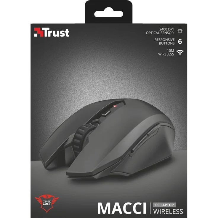 Trust GXT 115 Macci Kabellose Gaming Maus schwarz – Bild 3