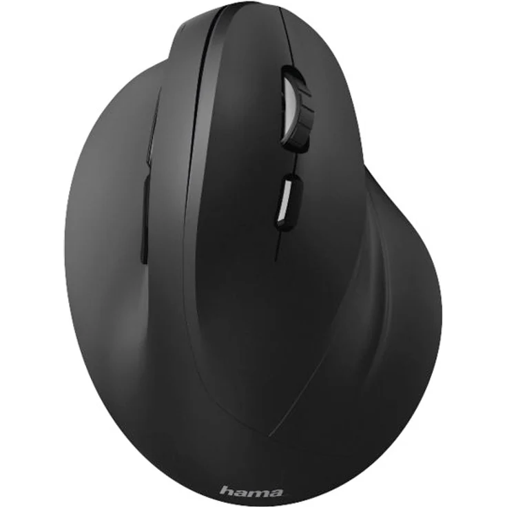 Hama ergonomische Maus (Vertikale Maus kabelgebunden für Rechtshänder, 3 Geschwindigkeitsstufen bis 1800dpi, gegen Tennisarm, Mausarm, RSI-Syndrom) schwarz – Bild 1